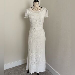 French Connection White Midi Dress Size US 2/ XS